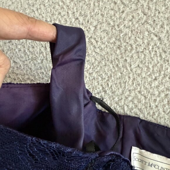 Vintage Scott McClintock Dress Lace Sequin Off Shoulder Party USA 90s - Picture 7 of 11